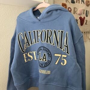 Zara Blue California Print Hoodie